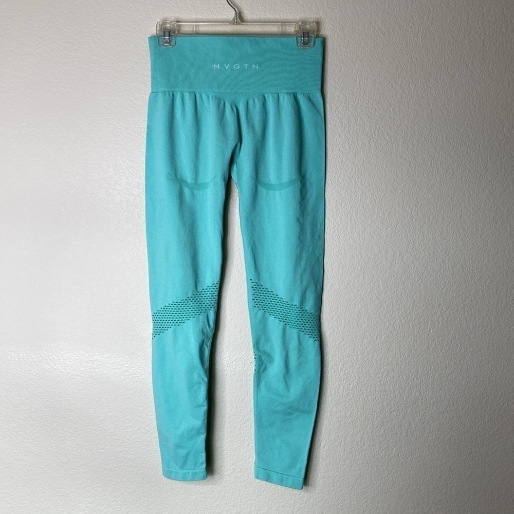 NVGTN leggings light teal women’s medium EUC - Picture 4 of 5